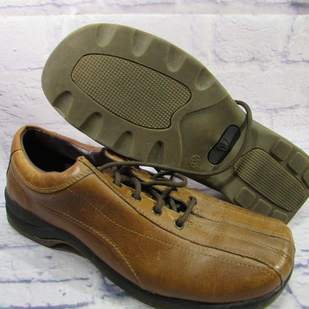 London Underground Shoes Mens Size 10.5 Brown Leather Adler Tan Casual Sneakers